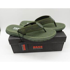 Bass Outdoor Men's Green Flip Flops  Size 7.5M  Durable & Comfortable NWB $45